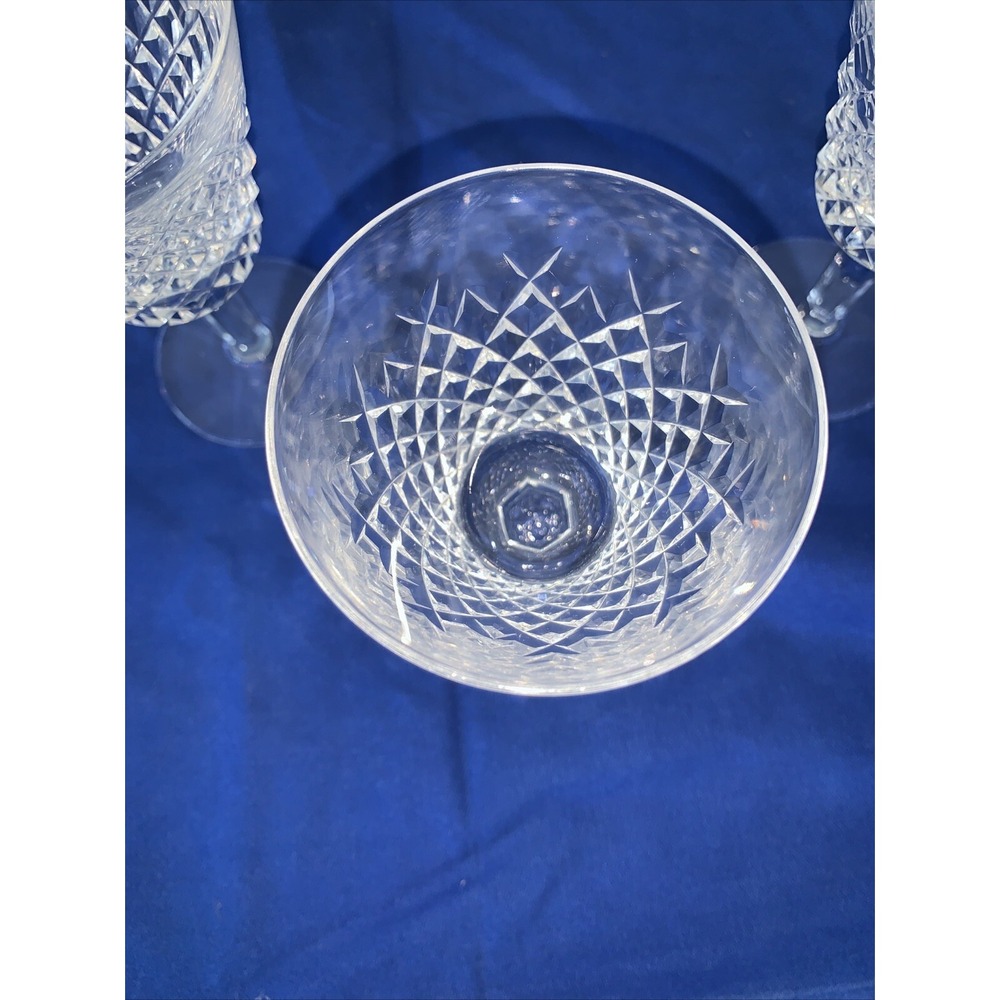 Set of‎ 4 Waterford Crystal Alana Claret White Wine Glasses Old Mark 6" - Picture 3 of 3